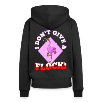 Je ne donne pas de troupeau - Sweat à capuche Premium bio Femme - noir - Dos - Julia (174cm)