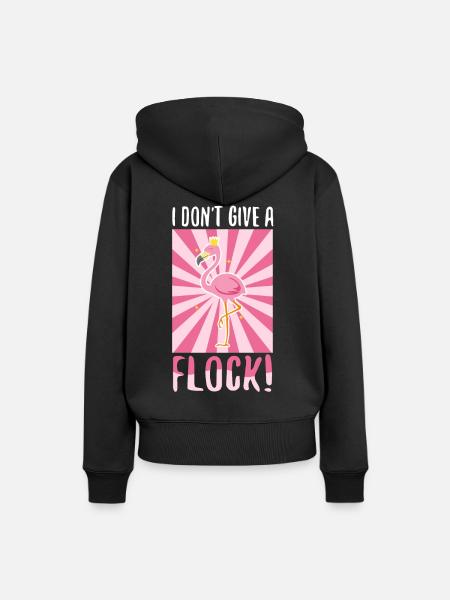 I don't give a flock - Frauen Premium Bio Hoodie - Schwarz