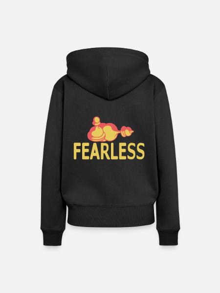 Schach - Fearless - Frauen Premium Bio Hoodie - Schwarz