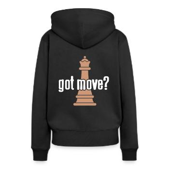 Échecs - Vous avez du mouvement? - Sweat à capuche Premium bio Femme - noir - Dos - Julia (174cm)