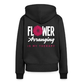 Fleuriste Fleuriste Fleuristes - Sweat à capuche Premium bio Femme - noir - Dos - Julia (174cm)