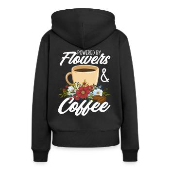 Fleur Café Fleuriste Fleuriste Fleuriste - Sweat à capuche Premium bio Femme - noir - Dos - Julia (174cm)