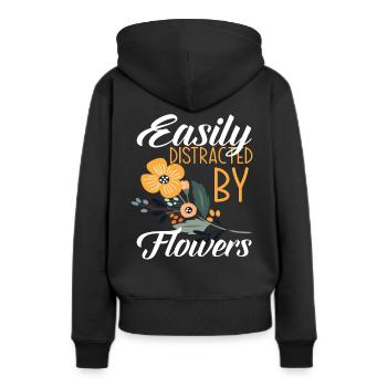 Florist Floristen Blumenliebhaber - Frauen Premium Bio Hoodie - Schwarz - Hinten - Julia (174cm)