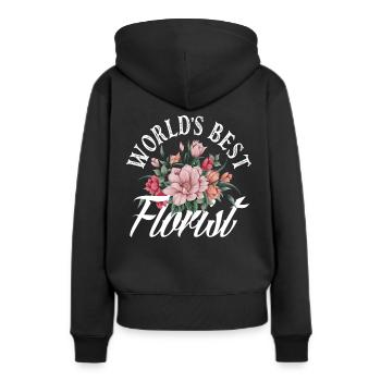 Fleuriste Fleuriste - Sweat à capuche Premium bio Femme - noir - Dos - Julia (174cm)