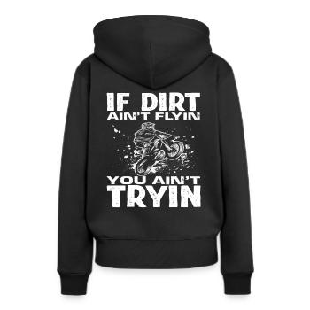 Motocross Kindermotocross Matsch - Frauen Premium Bio Hoodie - Schwarz - Hinten - Julia (174cm)