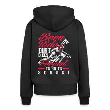 Motocross Kindermotocross Matsch - Frauen Premium Bio Hoodie - Schwarz - Hinten - Julia (174cm)