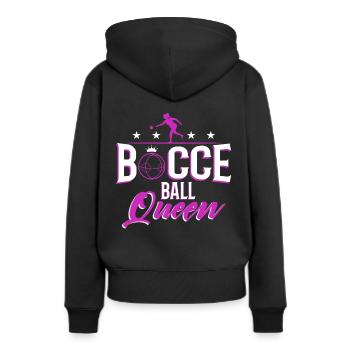 Bocce Ball Queen - Women’s Premium Organic Hoodie - black - Back - Julia (174cm)