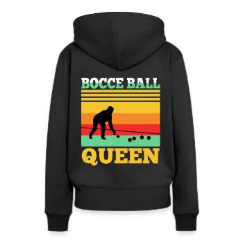 Bocce Ball Queen - Women’s Premium Organic Hoodie - black - Back - Julia (174cm)