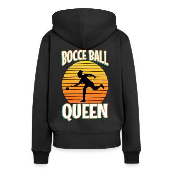 Bocce Ball Queen - Women’s Premium Organic Hoodie - black - Back - Julia (174cm)