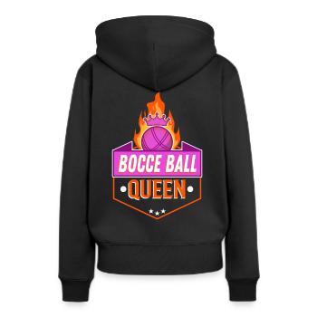 Bocce Ball Queen - Women’s Premium Organic Hoodie - black - Back - Julia (174cm)