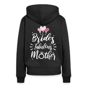 Brides fabulous mother - Frauen Premium Bio Hoodie - Schwarz - Hinten - Julia (174cm)