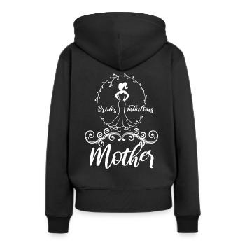 Brides fabulous mother - Frauen Premium Bio Hoodie - Schwarz - Hinten - Julia (174cm)