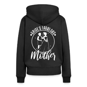 Brides fabulous mother - Frauen Premium Bio Hoodie - Schwarz - Hinten - Julia (174cm)