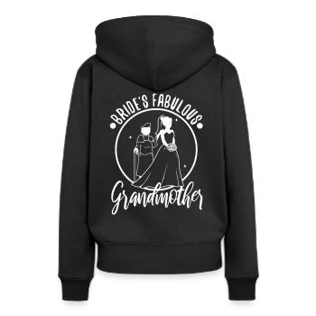 Brides fabulous grandmother - Frauen Premium Bio Hoodie - Schwarz - Hinten - Julia (174cm)