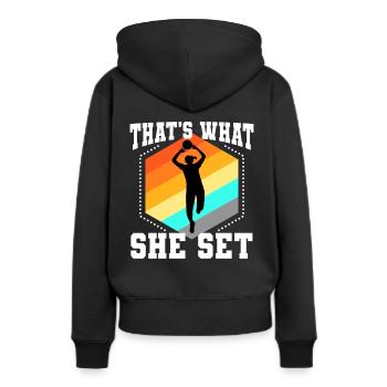 Thats what she set volleyball - Women’s Premium Organic Hoodie - black - Back - Julia (174cm)