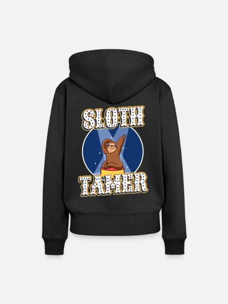 Sloth Tamer - Frauen Premium Bio Hoodie - Schwarz