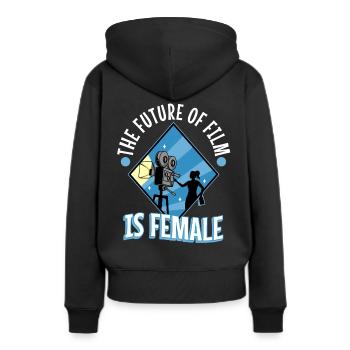 The Future Of Film Is Female - Women’s Premium Organic Hoodie - black - Back - Julia (174cm)