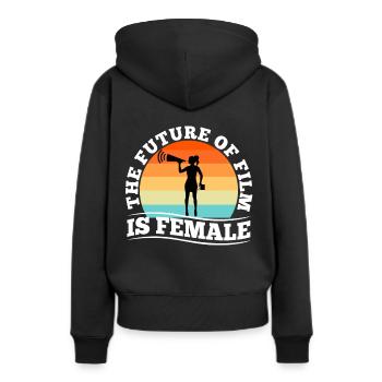The Future Of Film Is Female - Women’s Premium Organic Hoodie - black - Back - Julia (174cm)