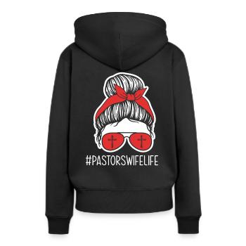 Pasteur Pasteur Épouse Vie - Sweat à capuche Premium bio Femme - noir - Dos - Julia (174cm)