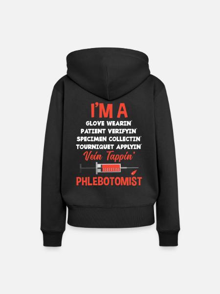 Punktionskraft - Frauen Premium Bio Hoodie - Schwarz