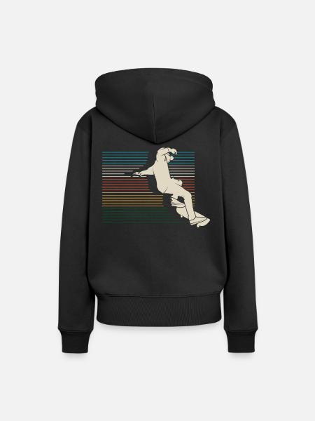 Skateboard - Frauen Premium Bio Hoodie - Schwarz