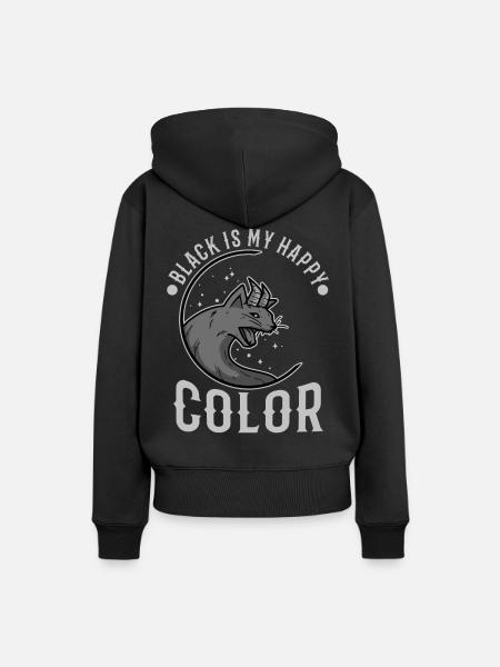Black Is My Happy Color - Frauen Premium Bio Hoodie - Schwarz