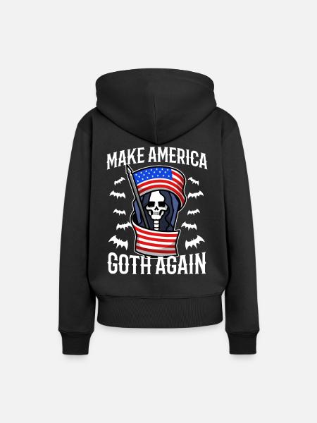 Make america goth again - Frauen Premium Bio Hoodie - Schwarz