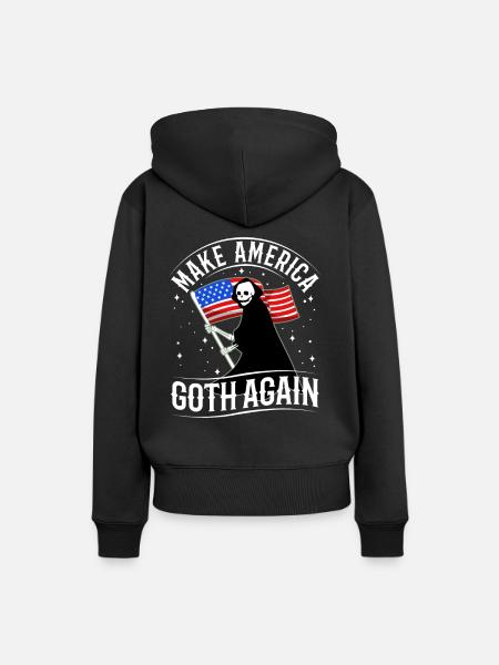 Make america goth again - Frauen Premium Bio Hoodie - Schwarz