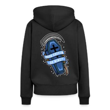 Votre cercueil ou le mien ? - Sweat à capuche Premium bio Femme - noir - Dos - Julia (174cm)