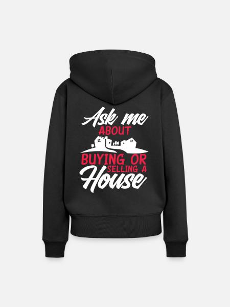 Immobilienmakler - Frauen Premium Bio Hoodie - Schwarz