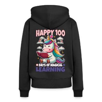 Les licornes sont géniales, donc je suis une licorne - Sweat à capuche Premium bio Femme - noir - Dos - Julia (174cm)