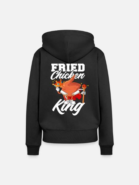 Fried Chicken King - Frauen Premium Bio Hoodie - Schwarz