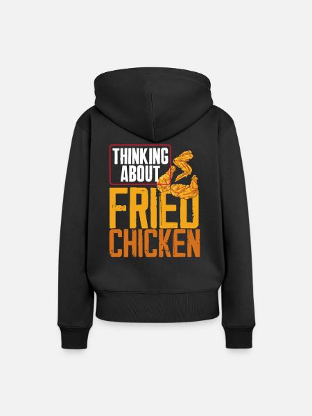 Fried Chicken - Frauen Premium Bio Hoodie - Schwarz