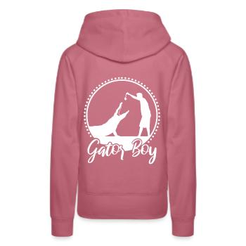 Gator Boy - Frauen Premium Bio Hoodie - Malve - Hinten - Isabella (175cm)