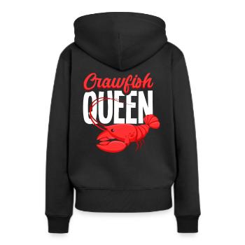 Écrevisses Reine crustacé cadeau - Sweat à capuche Premium bio Femme - noir - Dos - Julia (174cm)