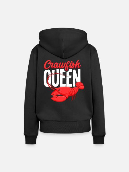 Langusten Queen Krebstier Geschenk - Frauen Premium Bio Hoodie - Schwarz