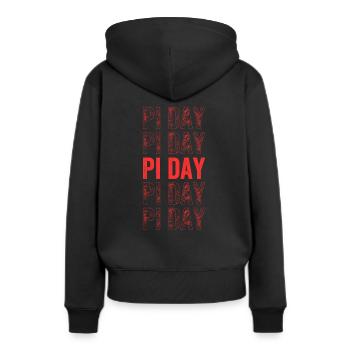Pi Day 2024 - Frauen Premium Bio Hoodie - Schwarz - Hinten - Julia (174cm)