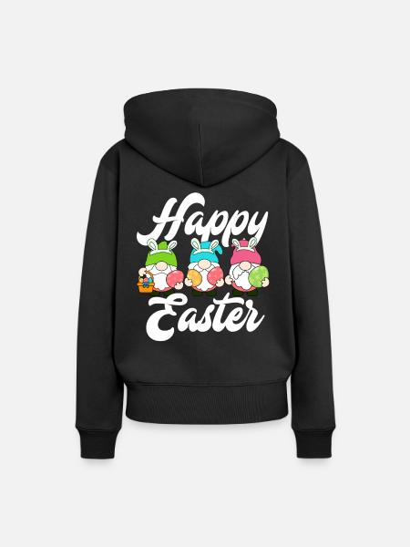 Frohe Ostern - Frauen Premium Bio Hoodie - Schwarz