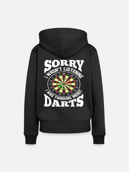 Dart Dartsport - Frauen Premium Bio Hoodie - Schwarz