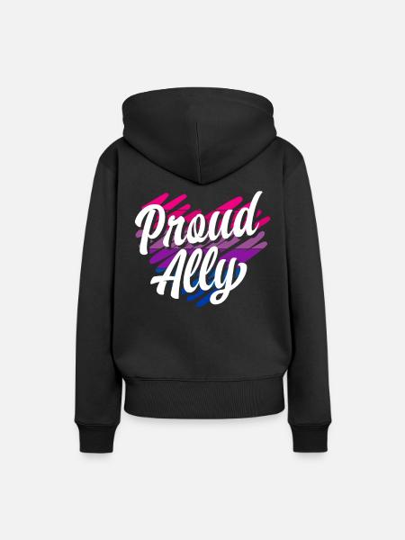 Bisexuell Stolze Regenbogen - Frauen Premium Bio Hoodie - Schwarz