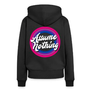 Acceptation de la sexualité bisexuelle - Sweat à capuche Premium bio Femme - noir - Dos - Julia (174cm)