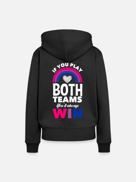 Bisexuell Stolz Regenbogen - Frauen Premium Bio Hoodie - Schwarz