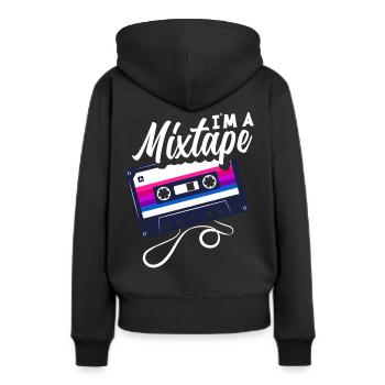 Bisexuell Mixtape - Frauen Premium Bio Hoodie - Schwarz - Hinten - Julia (174cm)