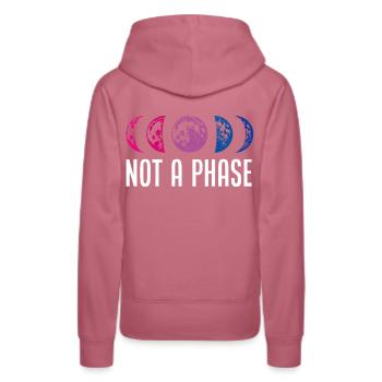 Phase bisexuelle - Sweat à capuche Premium bio Femme - mauve - Dos - Isabella (175cm)