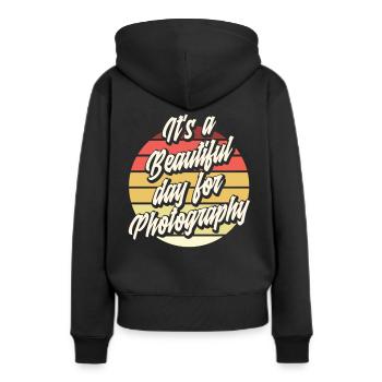Photograph Fotographie - Frauen Premium Bio Hoodie - Schwarz - Hinten - Julia (174cm)