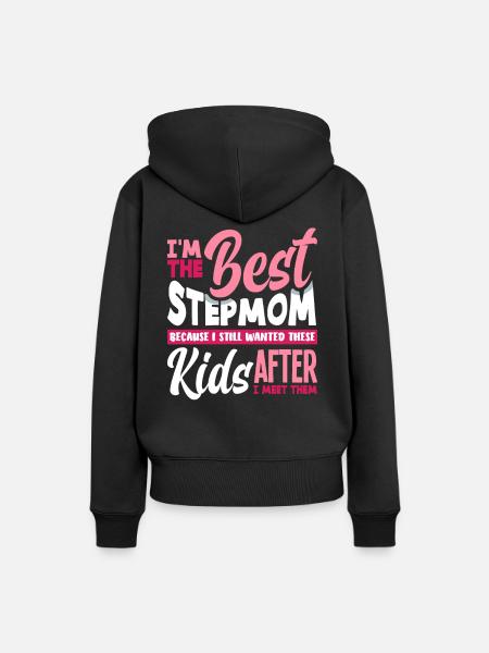 Beste Stiefmama - Frauen Premium Bio Hoodie - Schwarz
