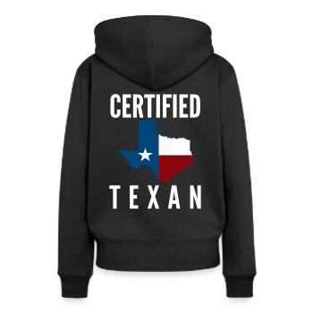 Texas Texans - Sweat à capuche Premium bio Femme - noir - Dos - Julia (174cm)