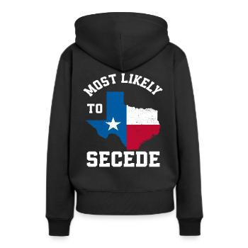 Le Texas s’est séparé - Sweat à capuche Premium bio Femme - noir - Dos - Julia (174cm)