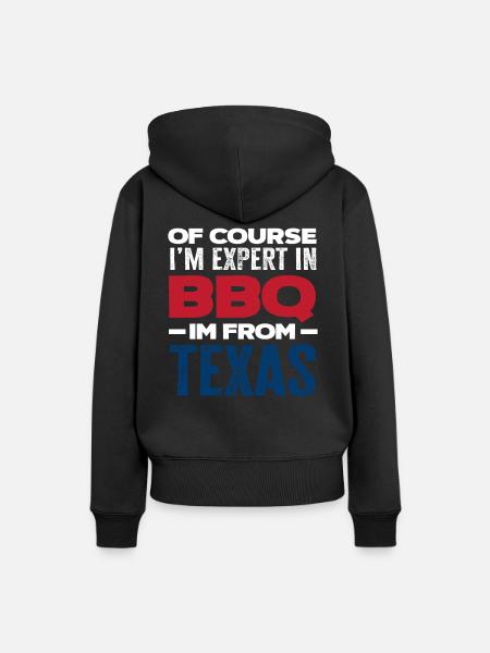 Texas Grillen Texaner - Frauen Premium Bio Hoodie - Schwarz