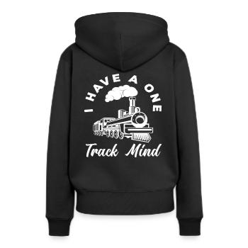 Train Trains Conducteurs de train Observateurs de train - Sweat à capuche Premium bio Femme - noir - Dos - Julia (174cm)
